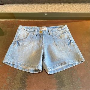Flower Embroidered Jean Shorts